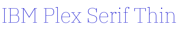 IBM Plex Serif Thin लिपि